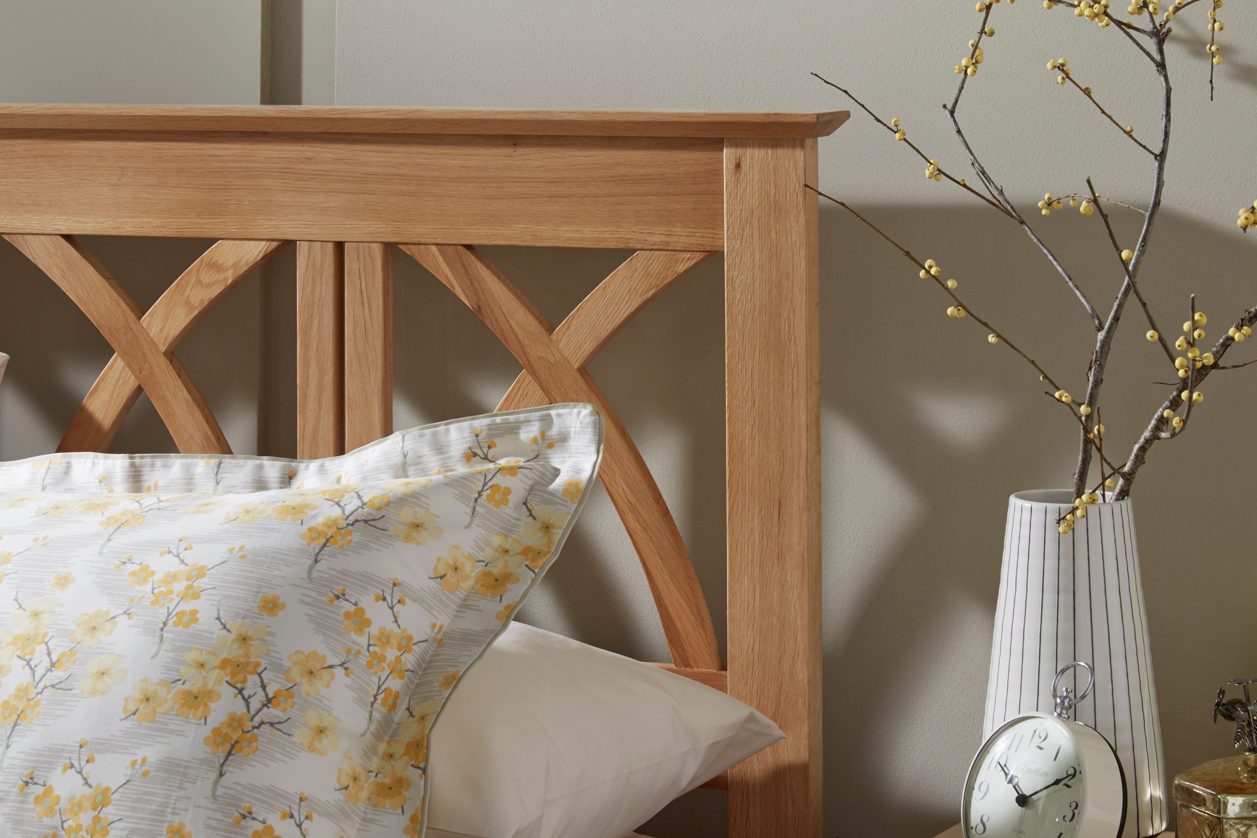 Inspire Solid Oak Headboard Crediton Beds