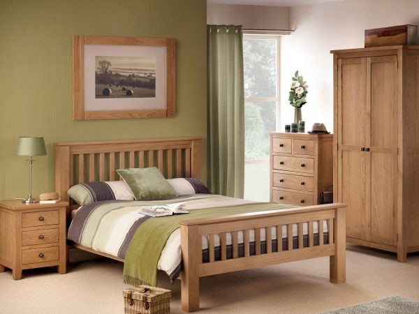 Arundel Solid Oak High Foot / Low Foot End Bed Frame