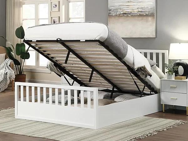 Alaine White Ottoman Bed Frame