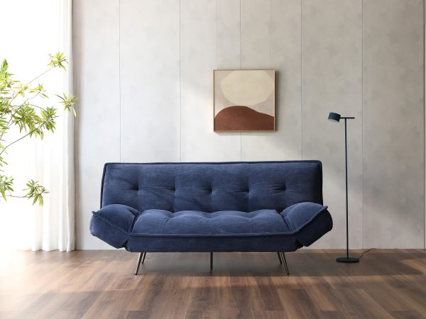 Navy Cord Sofa Bed