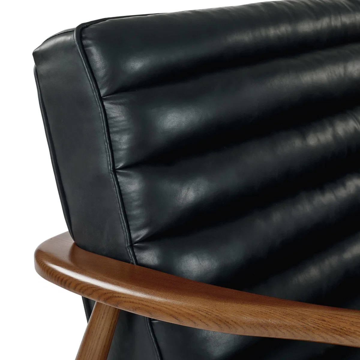 Marshall Black Faux Leather 2 Seater Sofa - Image 7